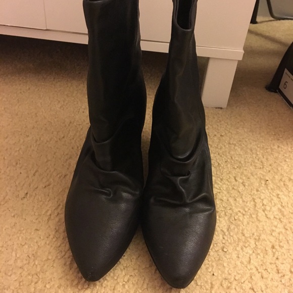 express black leather wedge boots - Picture 2 of 3
